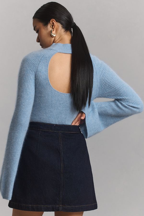 Slide View: 3: Reformation Amara High-Rise Denim Mini Skirt