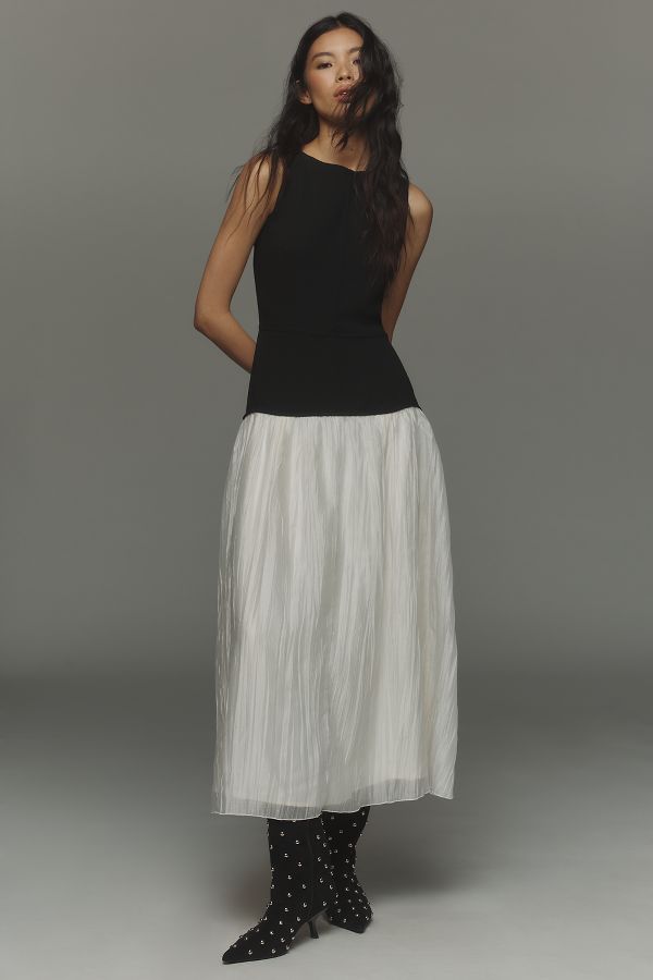 Slide View: 3: Reformation Cyra Sleeveless Twofer Maxi Dress