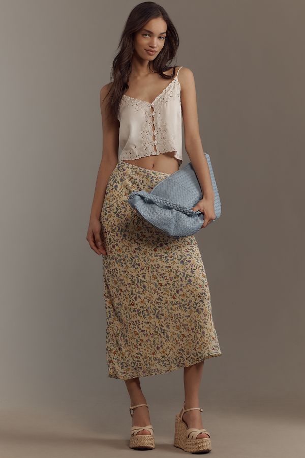 Slide View: 1: Reformation Layla Midi Slip Skirt