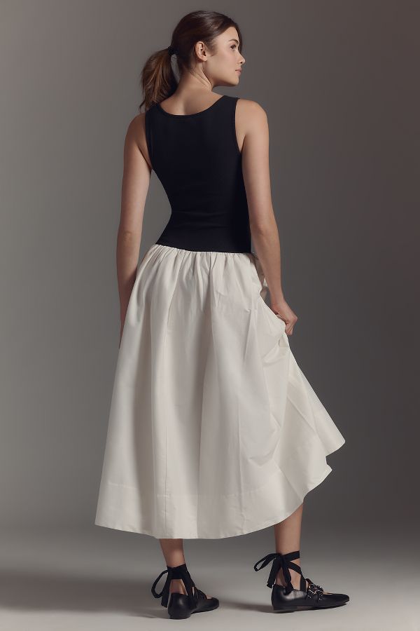 Slide View: 2: Reformation Verdona Sleeveless Drop-Waist Midi Dress