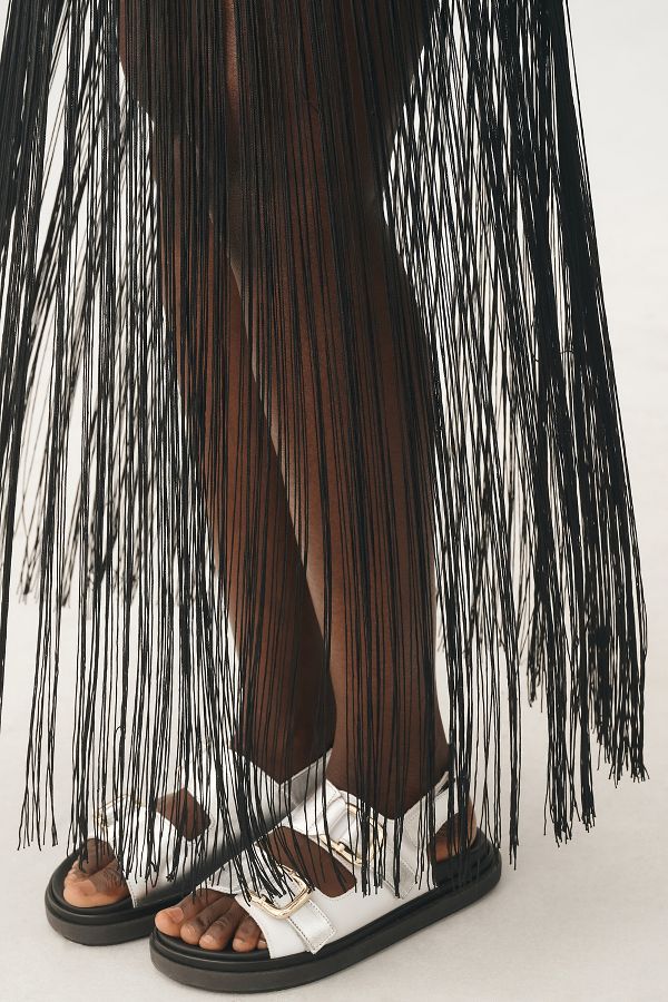 Slide View: 3: SIMONMILLER Zodiac Fringe Maxi Dress