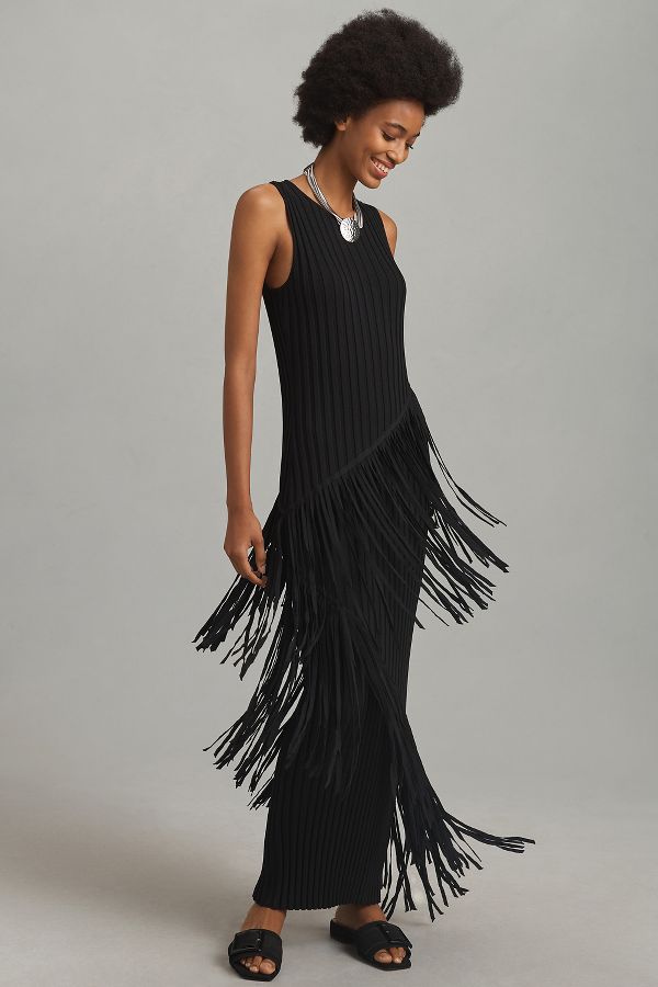 Slide View: 1: SIMONMILLER Spiral Knit Maxi Dress