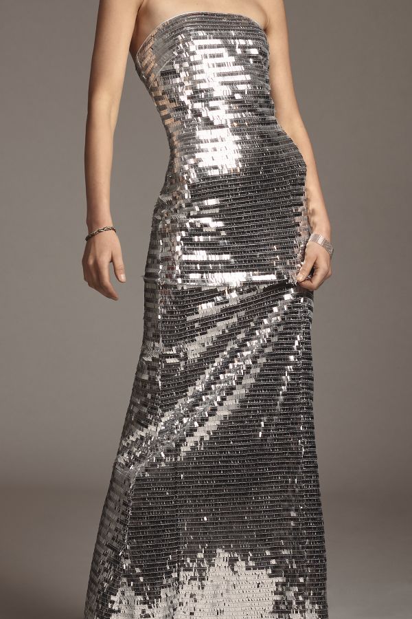 Slide View: 3: SIMONMILLER Sculpty Strapless Sequin Dress