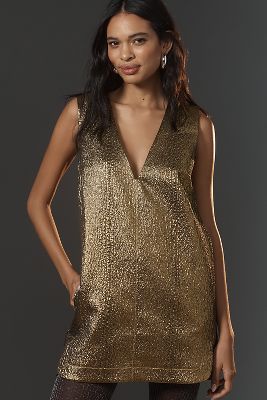 SIMONMILLER Fountain Metallic Mini Dress