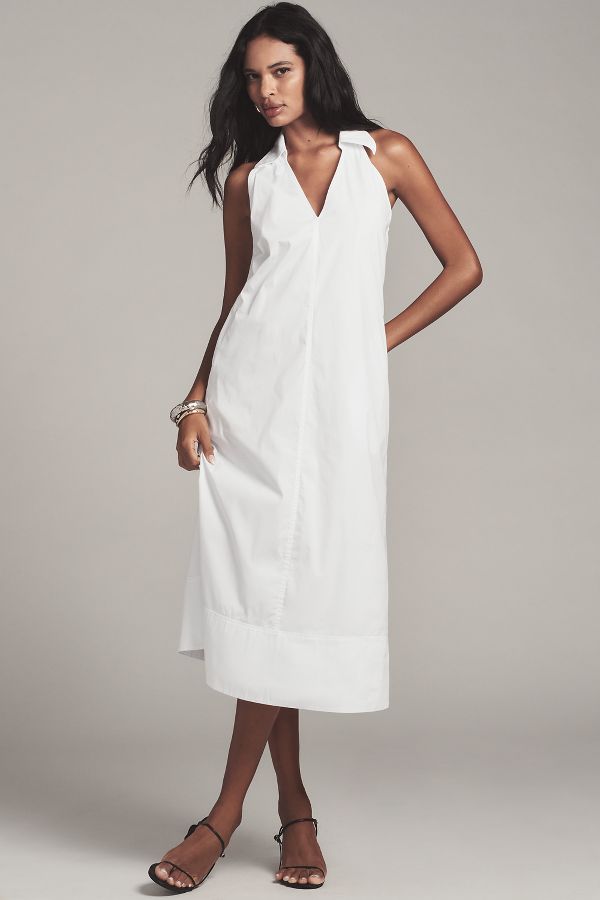 Slide View: 1: SIMONMILLER Nava Poplin Midi Dress