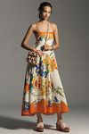 Thumbnail View 1: ALÉMAIS Flores Square-Neck Linen Midi Sundress