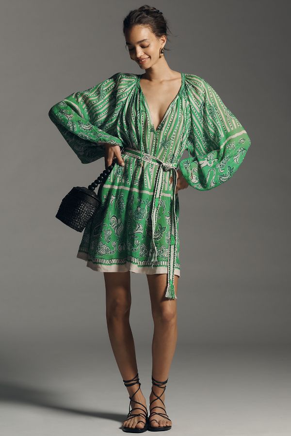 Slide View: 3: ALÉMAIS Lula Long-Sleeve Mini Dress