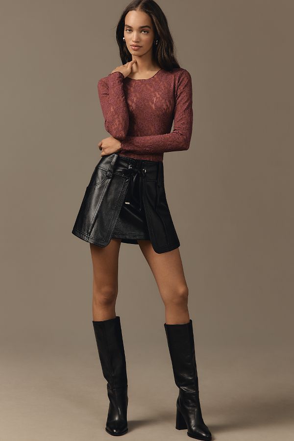 Slide View: 4: Hanky Panky Long-Sleeve Lace Top