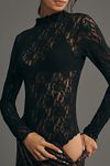 Thumbnail View 3: Hanky Panky Long-Sleeve Mock-Neck Signature Lace Bodysuit