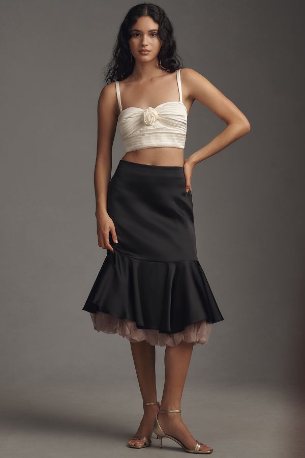 Slide View: 3: Pleated Rosette Bustier