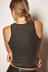 Thumbnail View 2: The Reegan Seamless Lurex Ribbed Cropped Tank