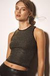 Thumbnail View 1: The Reegan Seamless Lurex Ribbed Cropped Tank