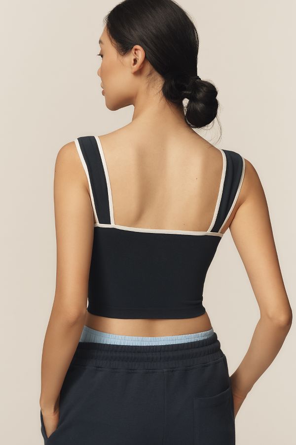 Slide View: 2: By Anthropologie Seamless Sweetheart Crop Tank