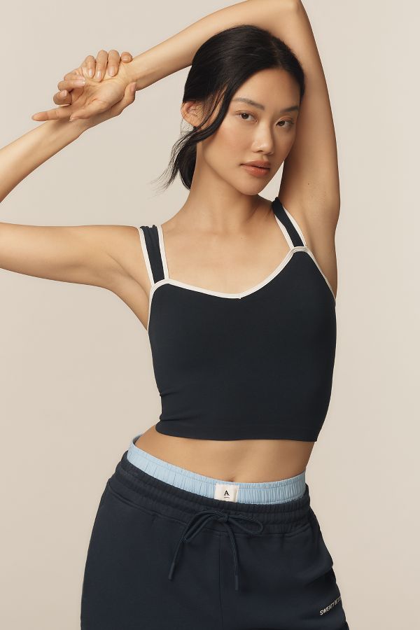 Slide View: 1: By Anthropologie Seamless Sweetheart Crop Tank