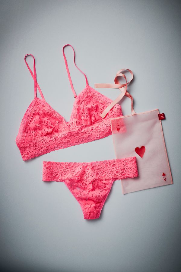 Slide View: 1: By Anthropologie Lace Bra and Panty Set