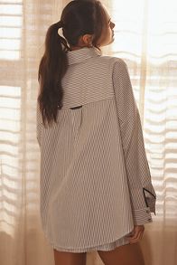 Slide View: 3: By Anthropologie Oversized Pajama Shirt