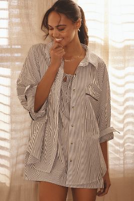 By Anthropologie Oversized Pajama Shirt