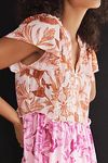 Thumbnail View 2: Alejandra Peñaloza Flutter-Sleeve Printed Pajama Dress