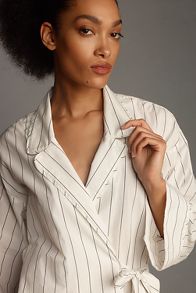 Slide View: 2: By Anthropologie Long-Sleeve Wrap Pajama Jacket