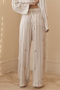 Slide View: 2: By Anthropologie Silky Bejeweled Pyjama Bottoms