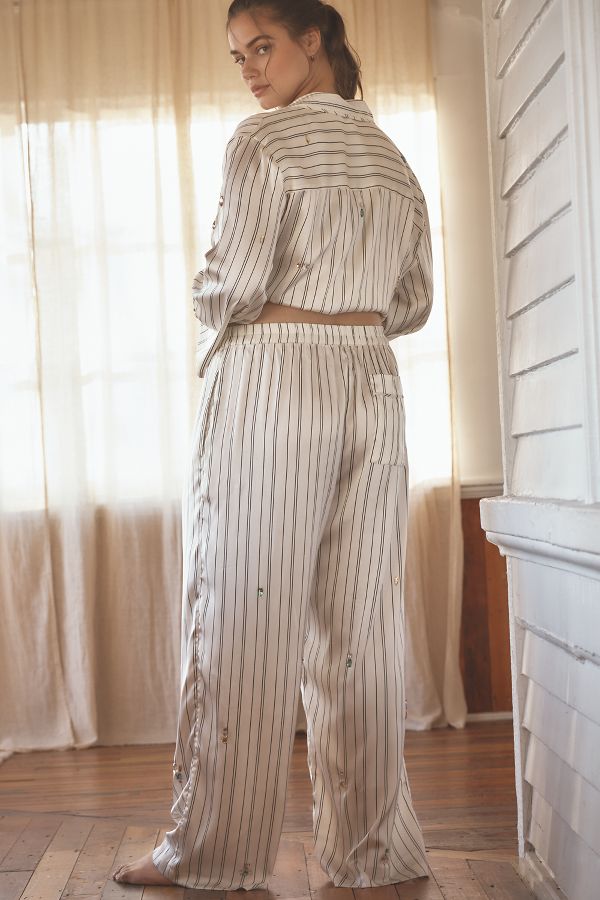 Slide View: 7: By Anthropologie Silky Bejeweled Pajama Bottoms