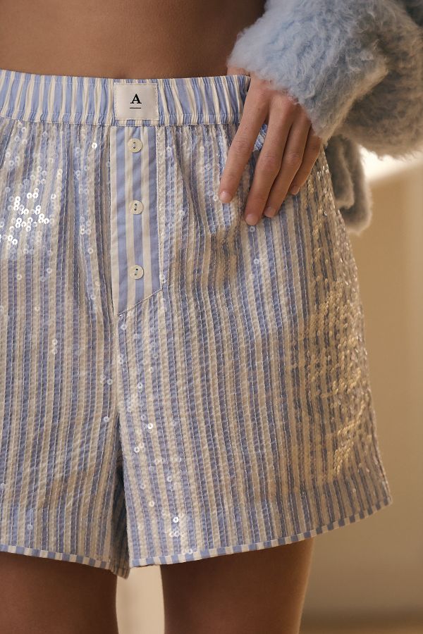 Slide View: 2: By Anthropologie Pailletten Boxer Shorts