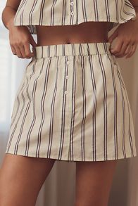 Slide View: 2: By Anthropologie Stripe Mix Boxer Skirt