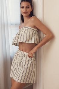 Slide View: 1: By Anthropologie Stripe Mix Boxer Skirt