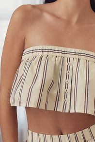 Slide View: 3: By Anthropologie Strapless Boxer Crop Top