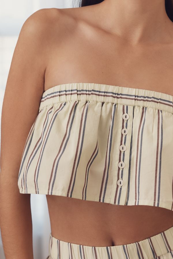 Slide View: 4: By Anthropologie Strapless Boxer Crop Top