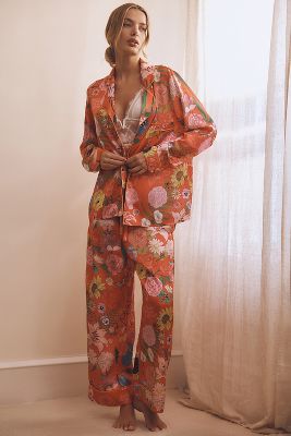 Karen Mabon Langarm-Sonnenblumen-Pyjama-Set