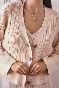 Slide View: 2: Eberjey Infinite Ribbed Cardigan Sweater