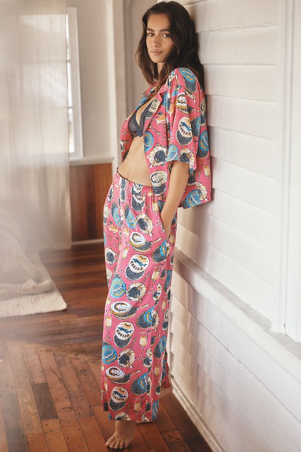 Slide View: 1: Printfresh Champagne & Caviar Pajama Set