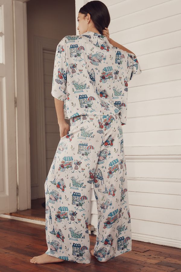 Slide View: 3: Printfresh Parisian Satin Pajama Set