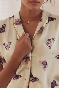 Slide View: 3: By Anthropologie Silky Patterned Pyjama Top