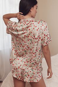 Slide View: 2: By Anthropologie Silky Patterned Pyjama Top