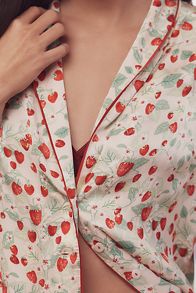 Slide View: 4: By Anthropologie Silky Patterned Pyjama Top