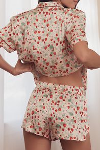 Slide View: 3: By Anthropologie Silky Printed Pyjama Shorts