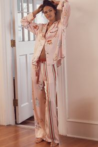 Slide View: 4: By Anthropologie Oversized Button-Front Pajama Shirt