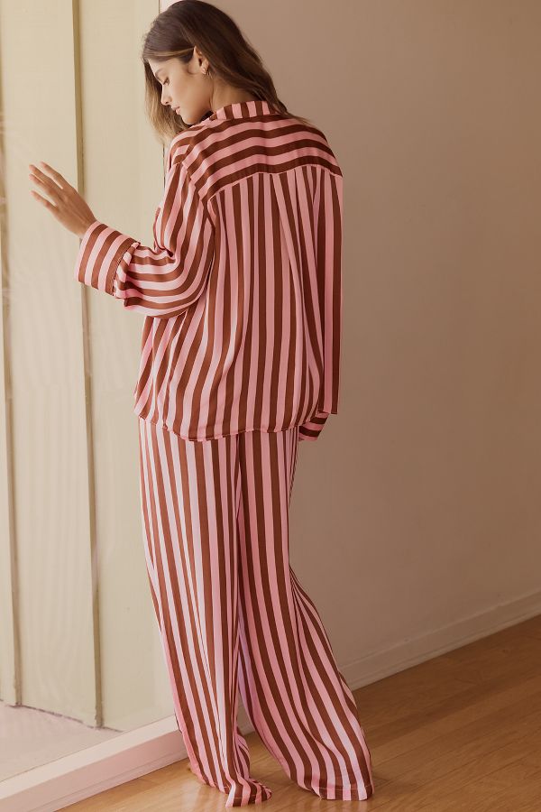 Slide View: 2: By Anthropologie Übergroßes Pyjama-Hemd mit Knopfleiste