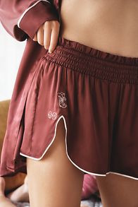 Slide View: 4: By Anthropologie Silky Ruffle Pyjama Shorts