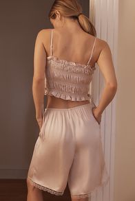 Vista diapositiva: 2: Pantaloncini Pigiama Bermuda in Seta di Anthropologie