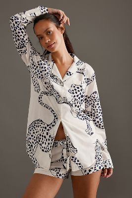 Desmond & Dempsey Jaguar-Druck Signature Pyjama Set