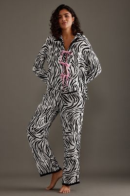 Sleeper Schleife Zebra-Druck Pyjama Set