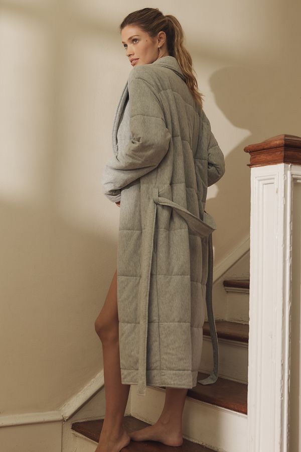 Slide View: 2: UGG® Quade Long-Sleeve Quilted Robe