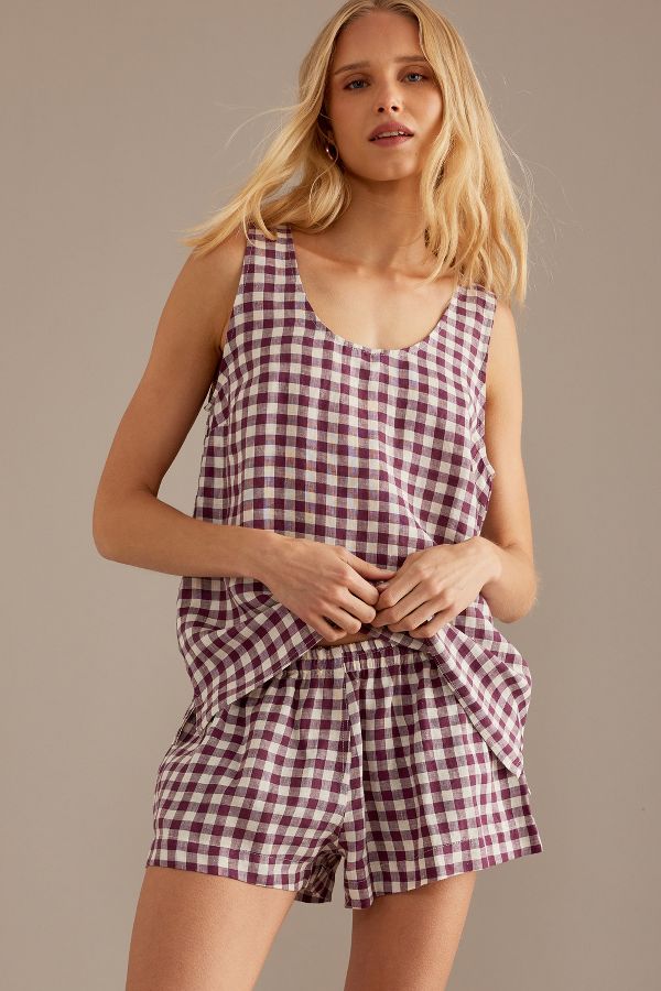 Slide View: 1: Piglet In Bed Linen Cami Pyjama Set