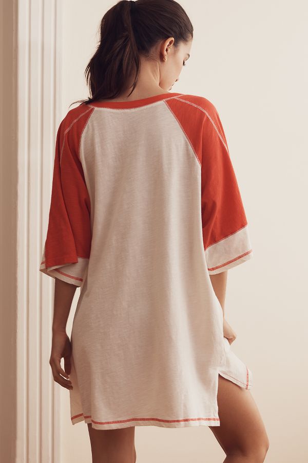 Slide View: 2: By Anthropologie Oversized Graphic Sleep T-Shirt