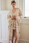 Thumbnail View 1: By Anthropologie Ruffled-Long-Sleeve Flannel Robe