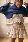 Thumbnail View 1: By Anthropologie Ruffled-Hem Flannel Pyjama Shorts