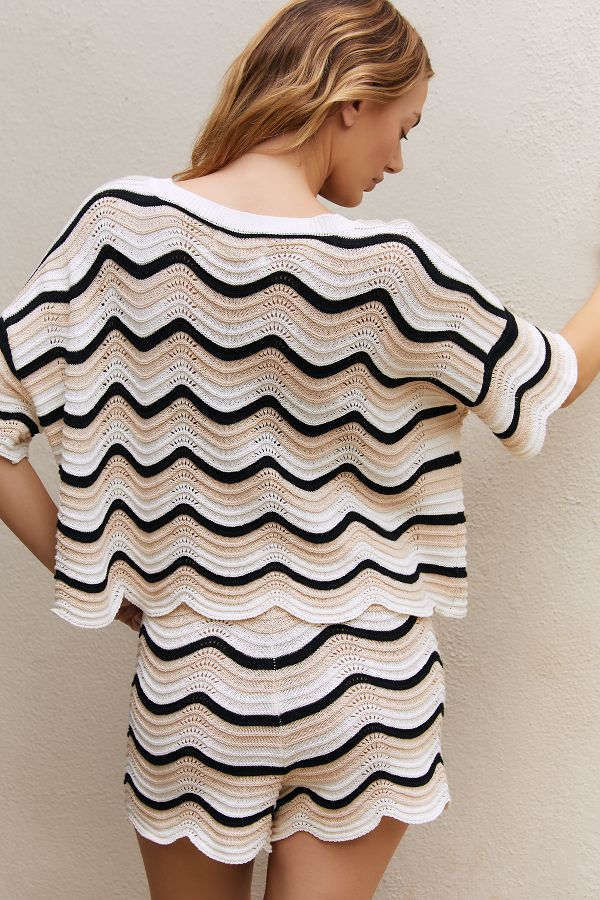 Slide View: 2: LSPACE Make Waves Crochet Top